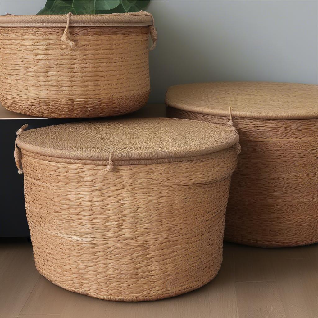 Different Sizes of Water Hyacinth Baskets