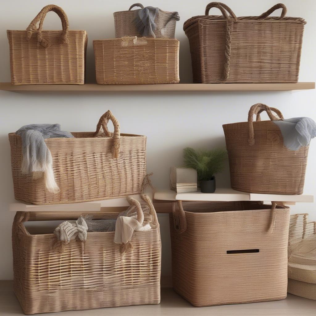 Different Types of Handles on Large Wicker Baskets