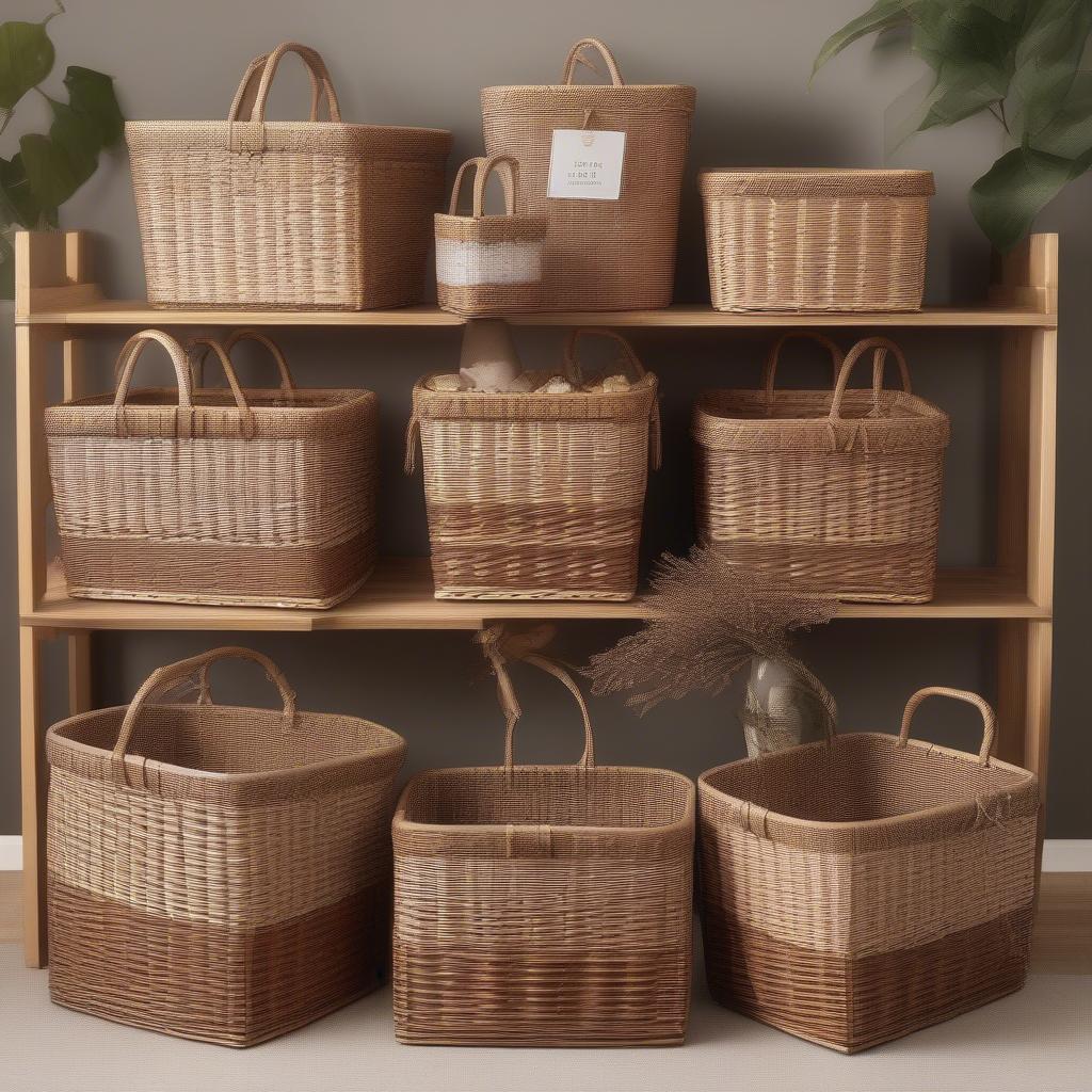 Large Wicker Storage Baskets in Different Sizes