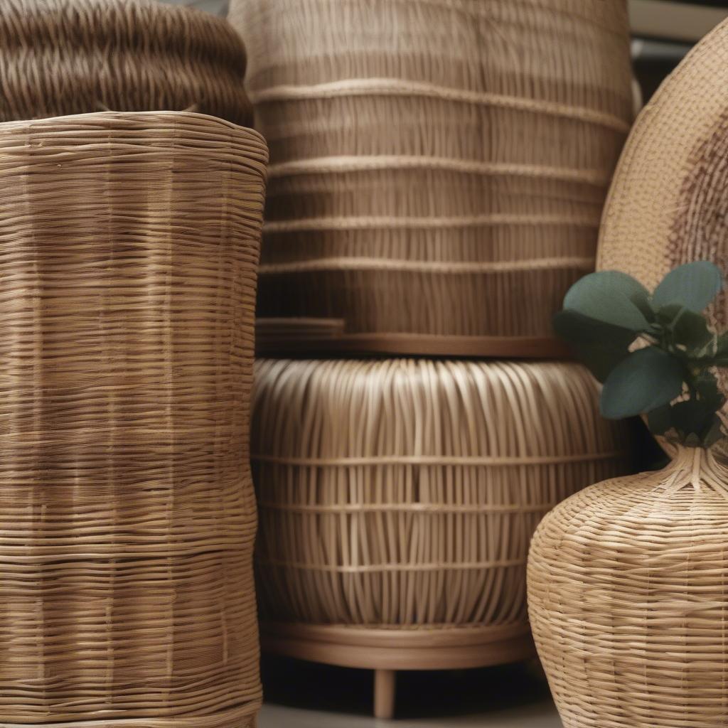 Large Wicker Storage Baskets Materials