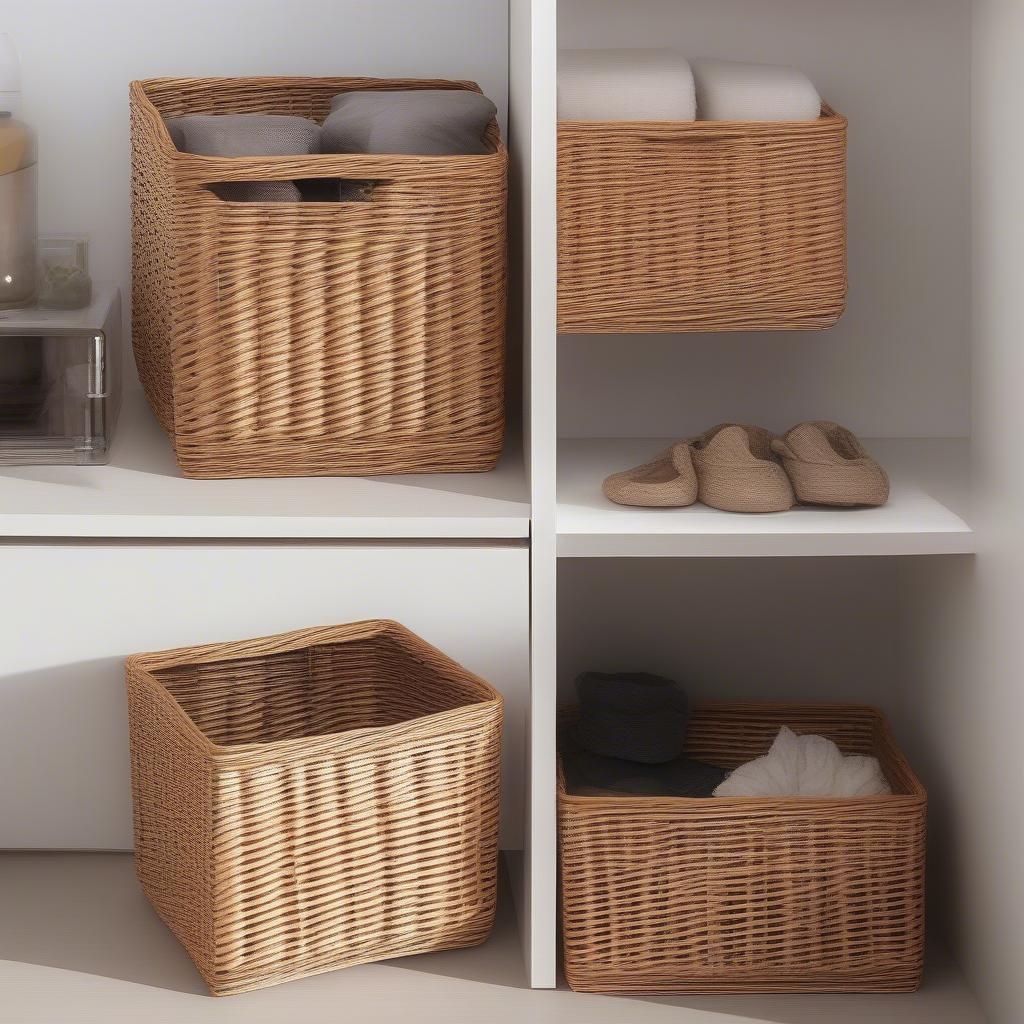 Maximizing Storage with Wicker Baskets