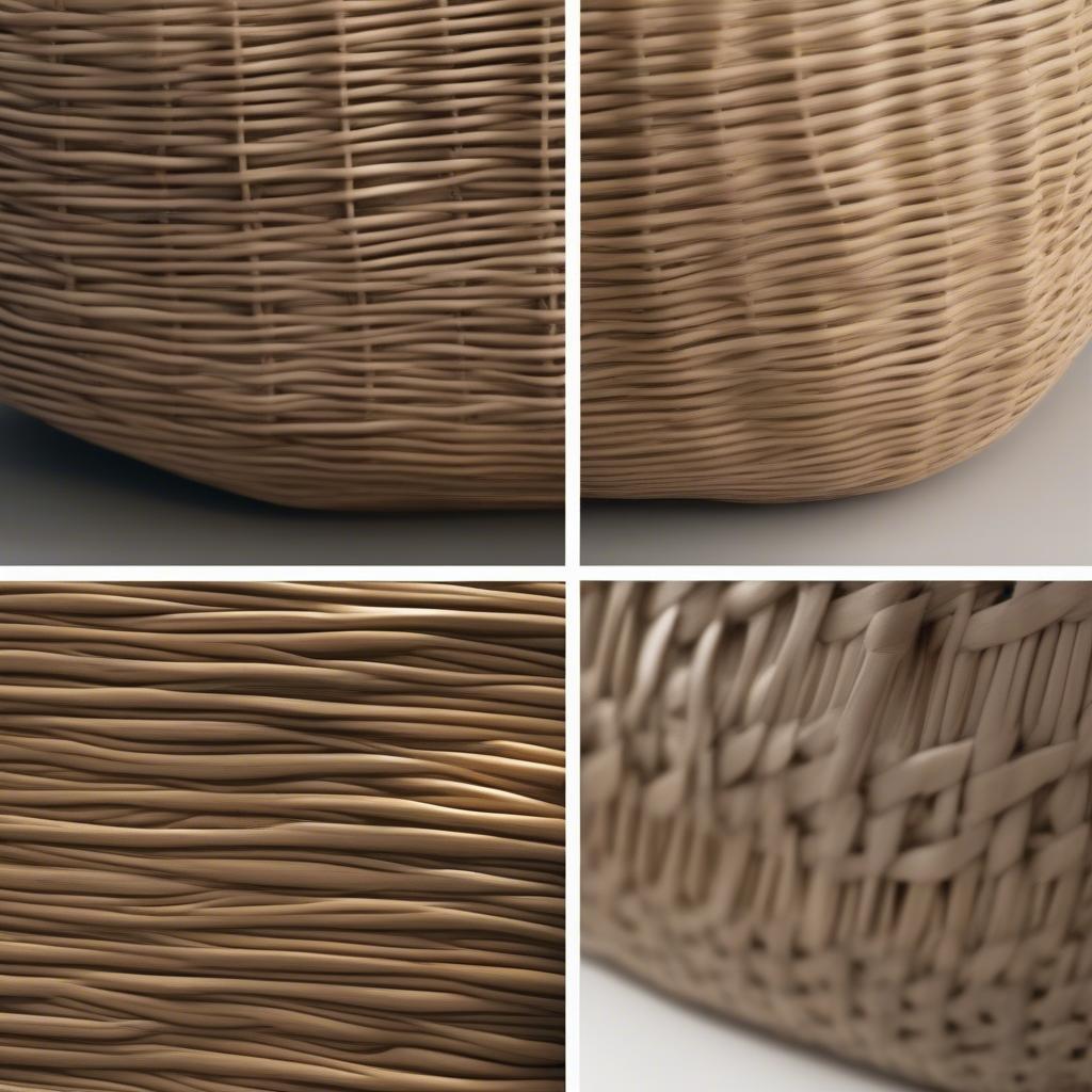 Comparison between natural and synthetic wicker