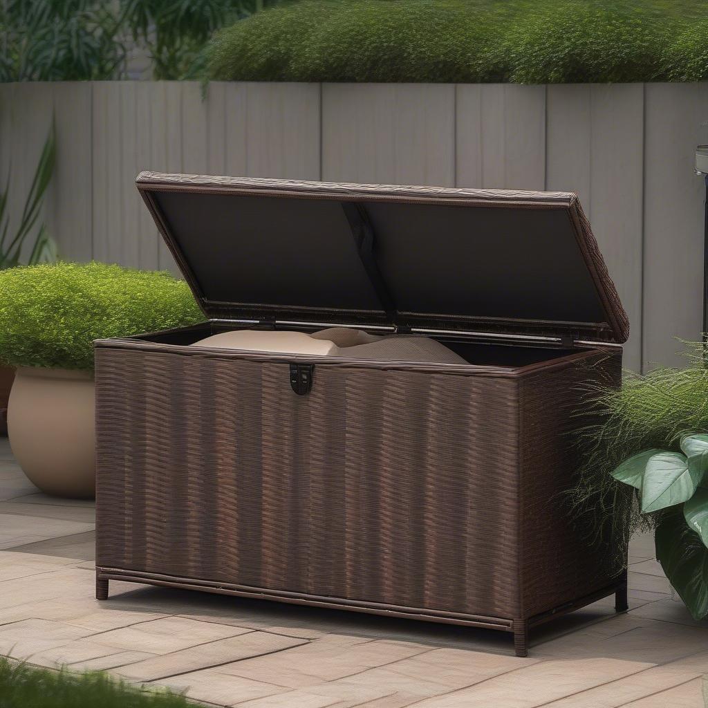 Durable Noble House Multi-Brown Wicker Chest Withstanding Rain