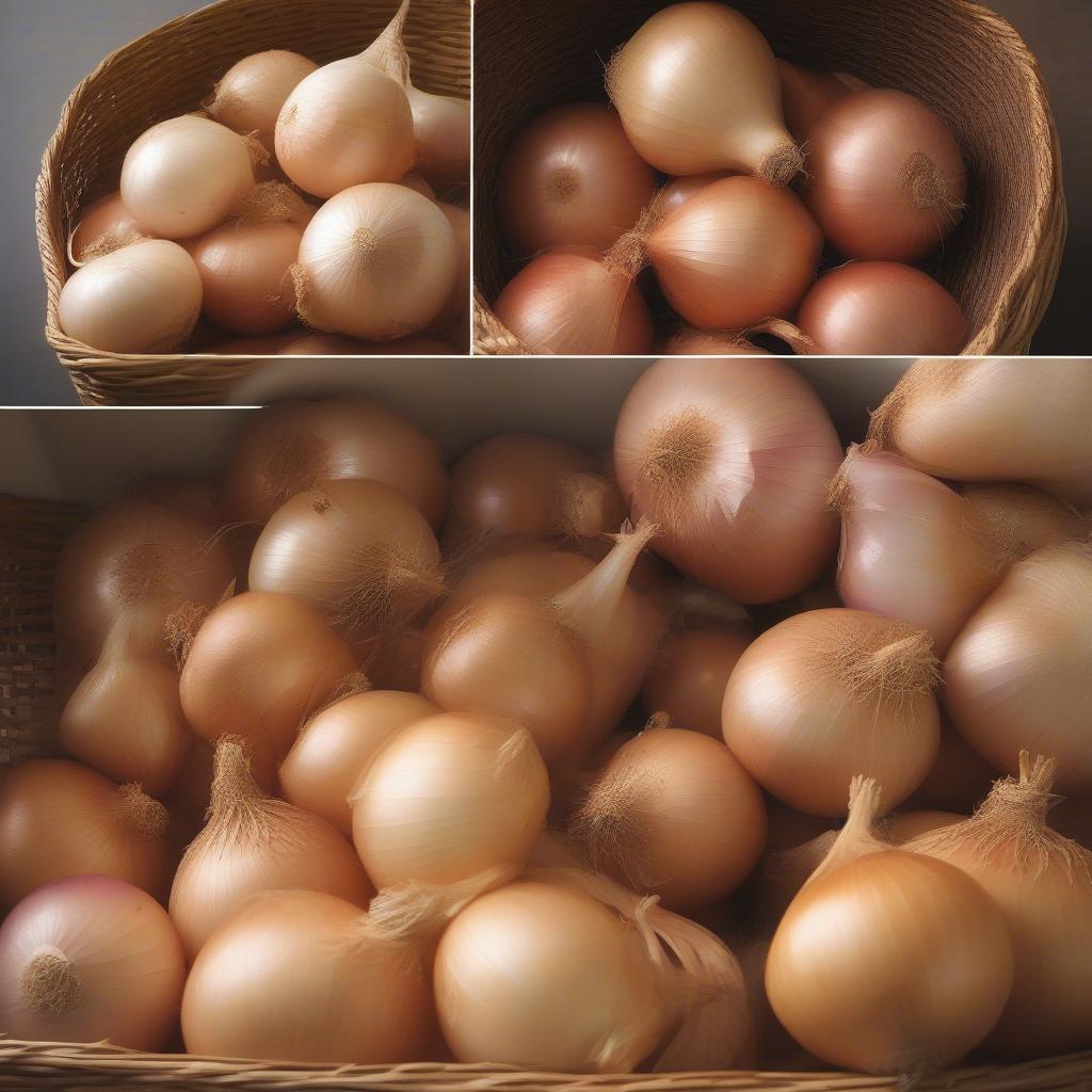 Tips for storing onions in a wicker basket