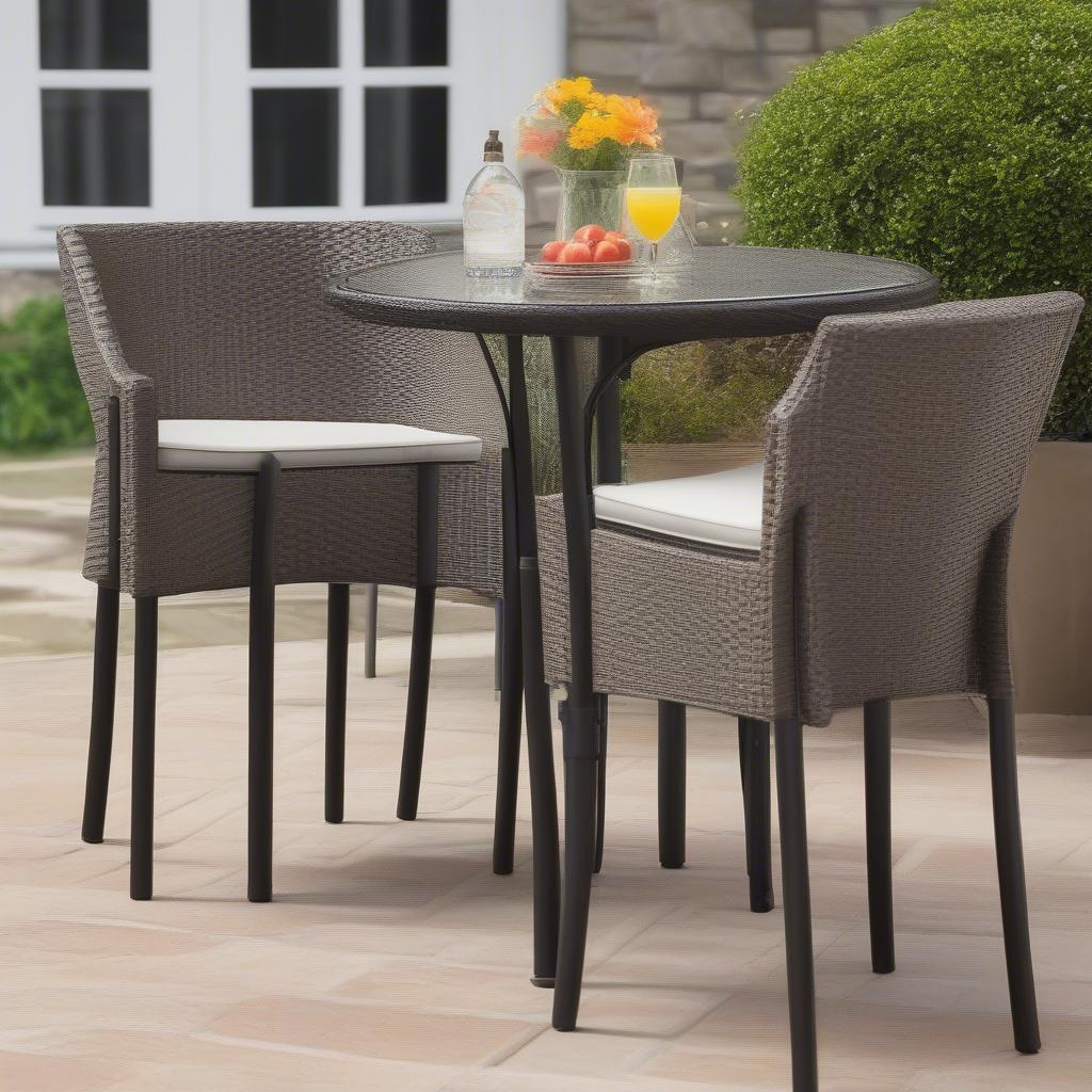 Durable Outdoor Wicker Bistro Set