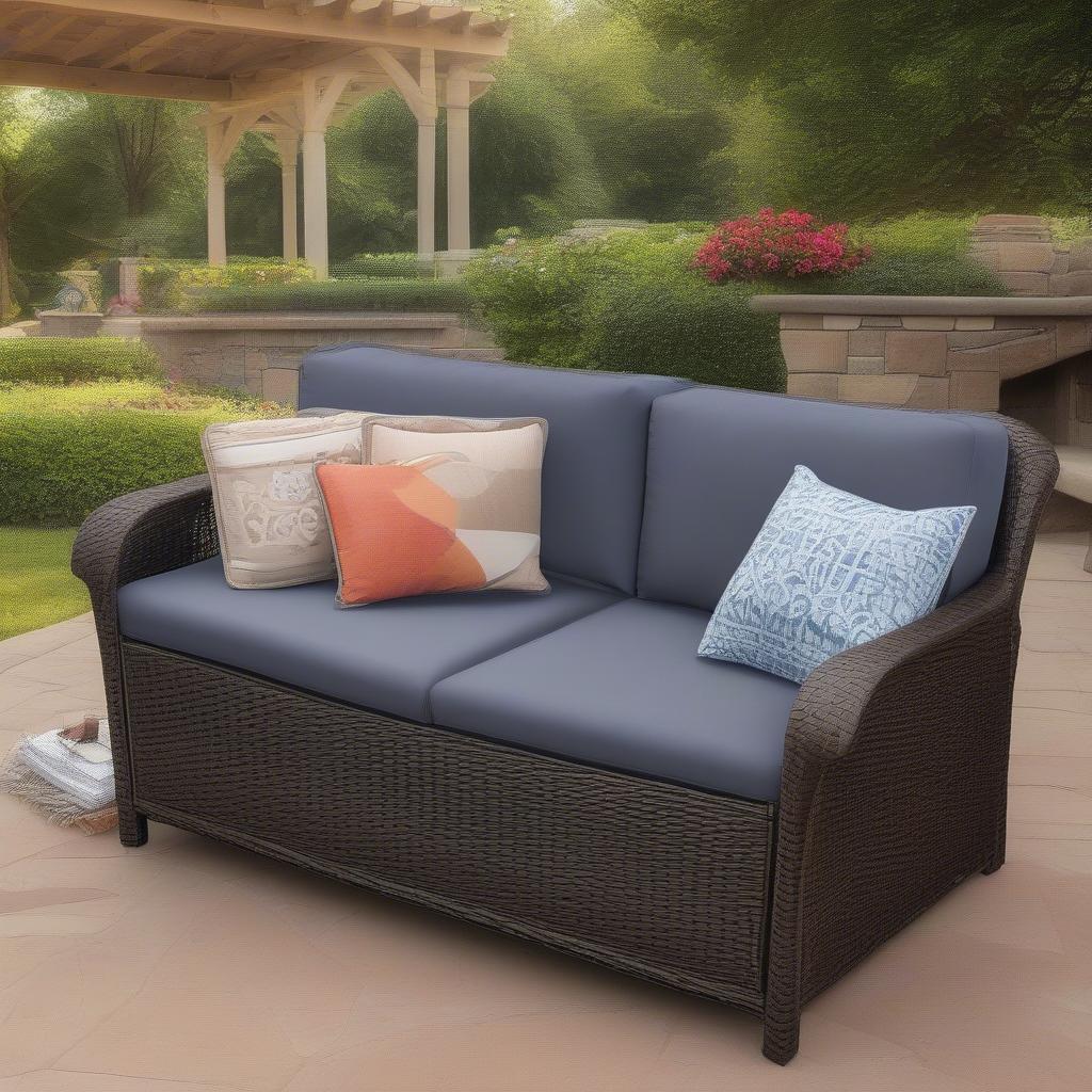 Outdoor Wicker Storage Loveseat Uses