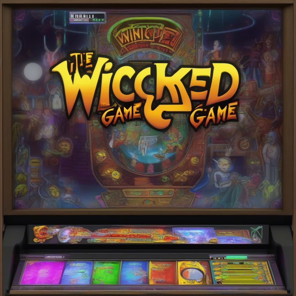 Pinball Wicked cabinet mode display on a virtual pinball machine