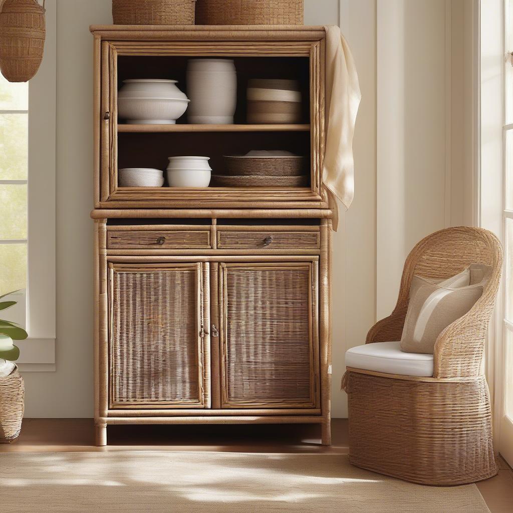 Pottery Barn Wicker Cabinet Collection