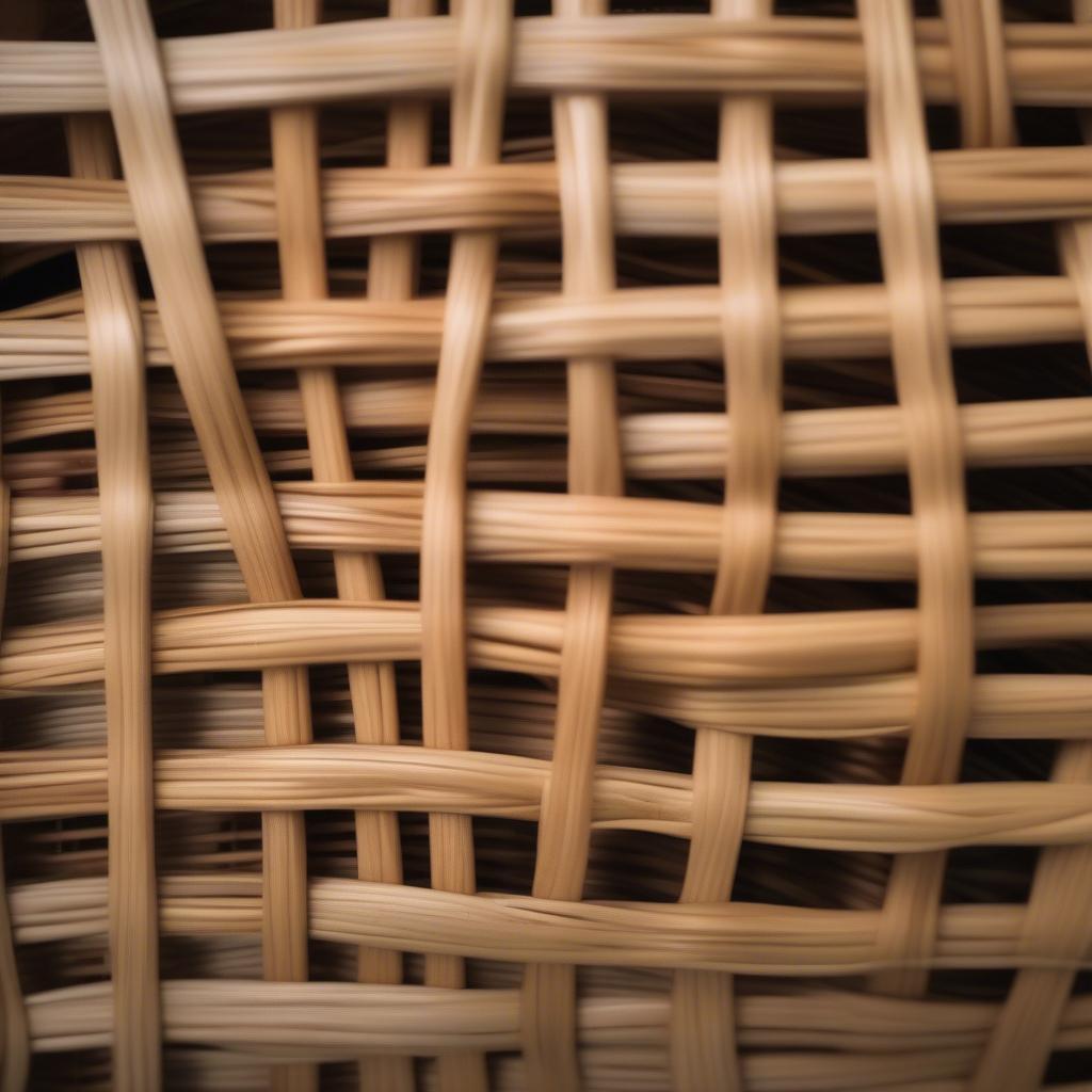 Close-up comparison of rattan and wicker materials