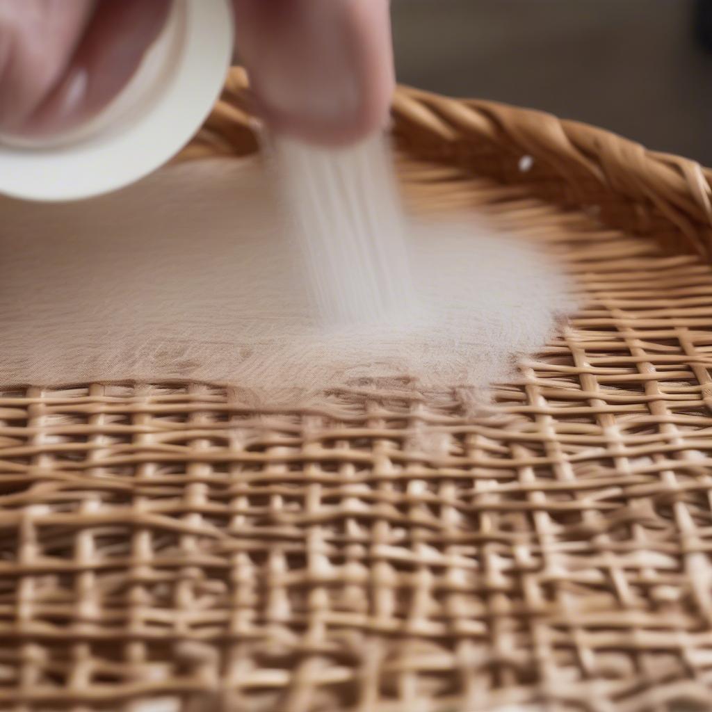 Effectively removing stubborn stains from wicker placemats