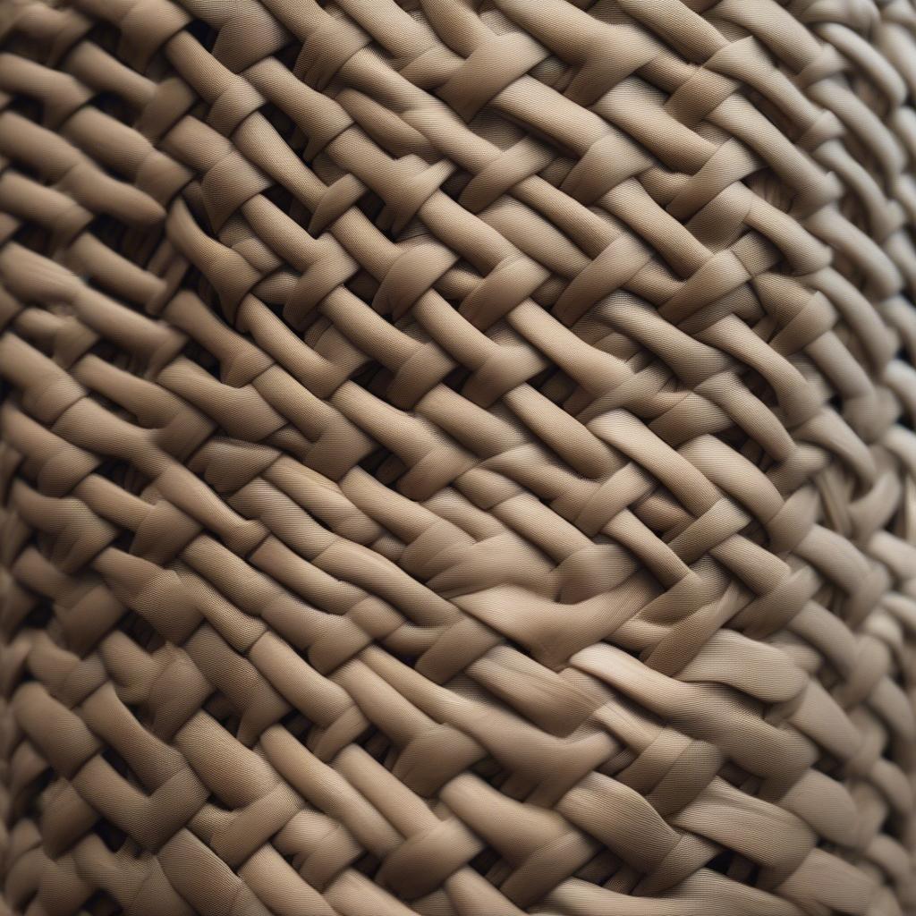 Close-up of Different Resin Wicker Basket Weave Patterns