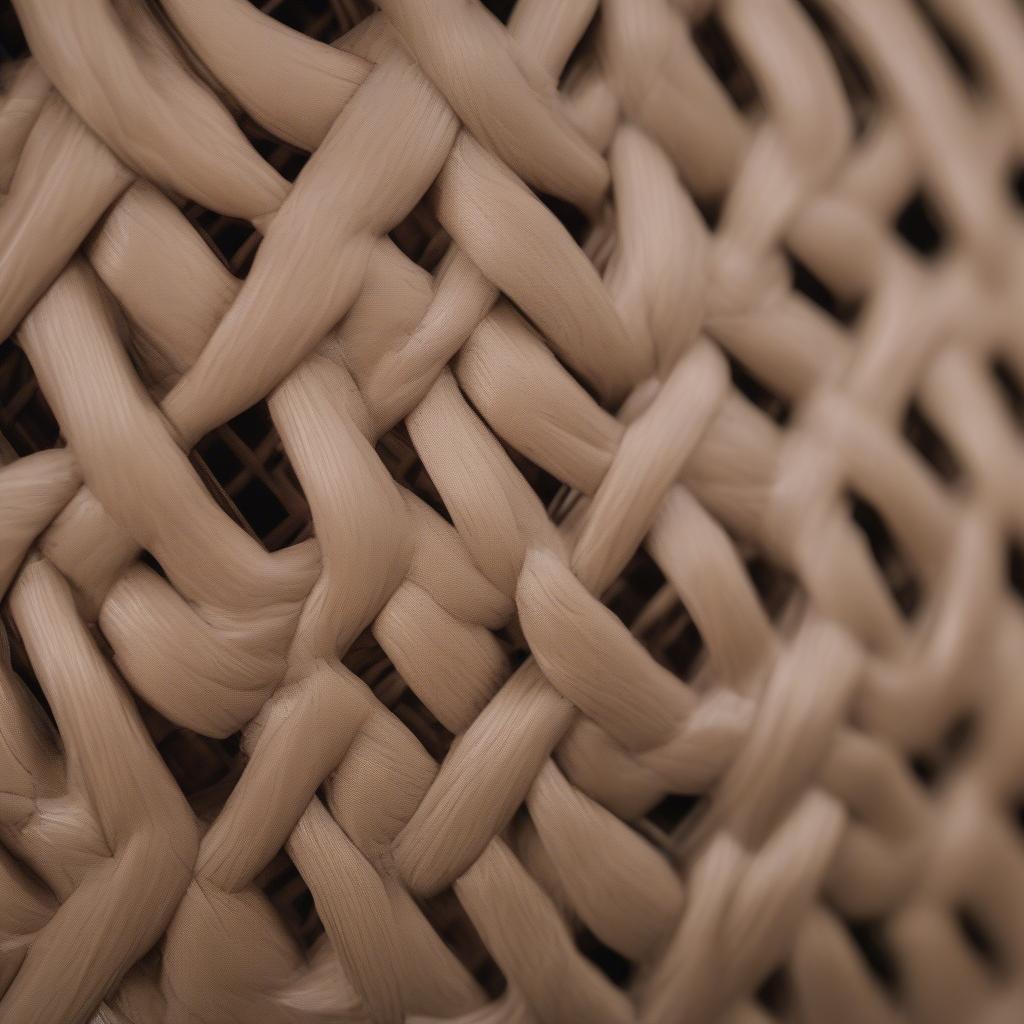 Close-up of resin wicker material