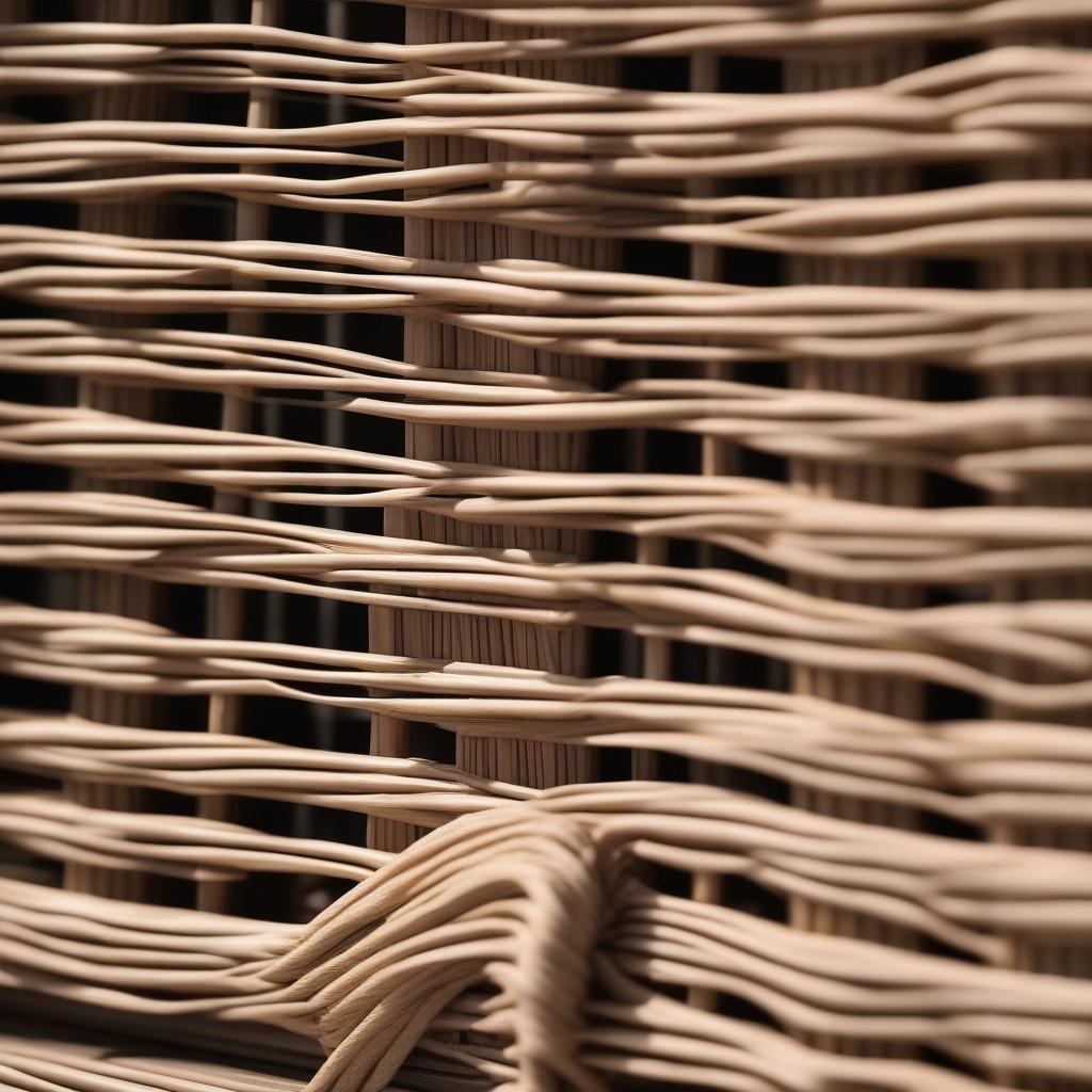 Close-up of Resin Wicker Texture