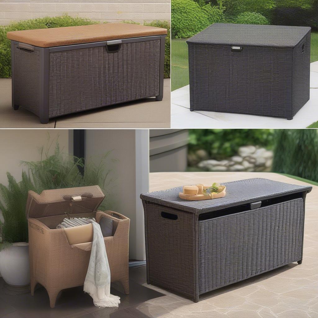 Resin wicker outdoor storage benefits showcasing durability, weather resistance, and style.