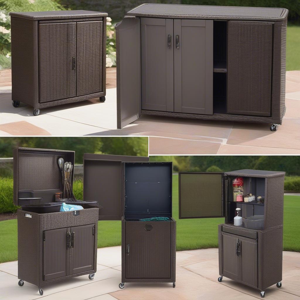 Features of a Resin Wicker Patio Storage Cabinet