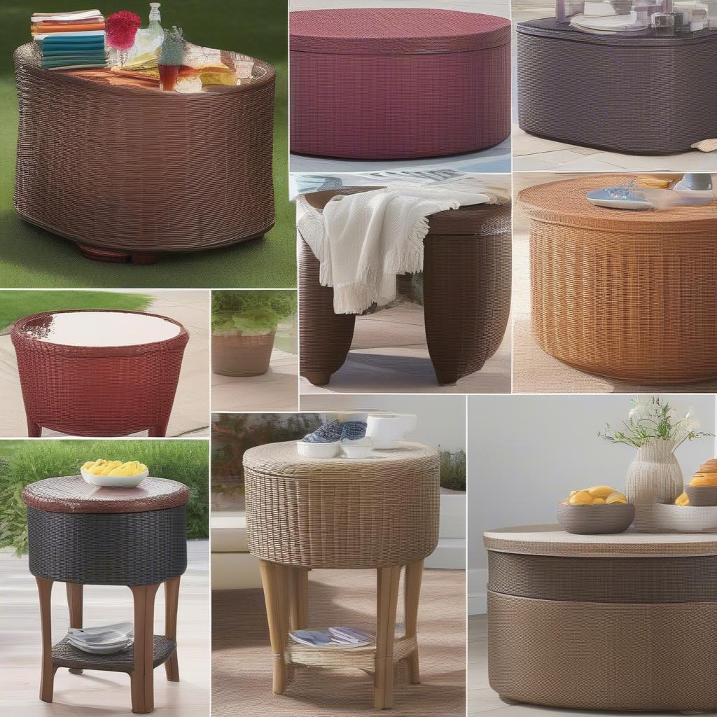 Resin Wicker Table Styles and Colors