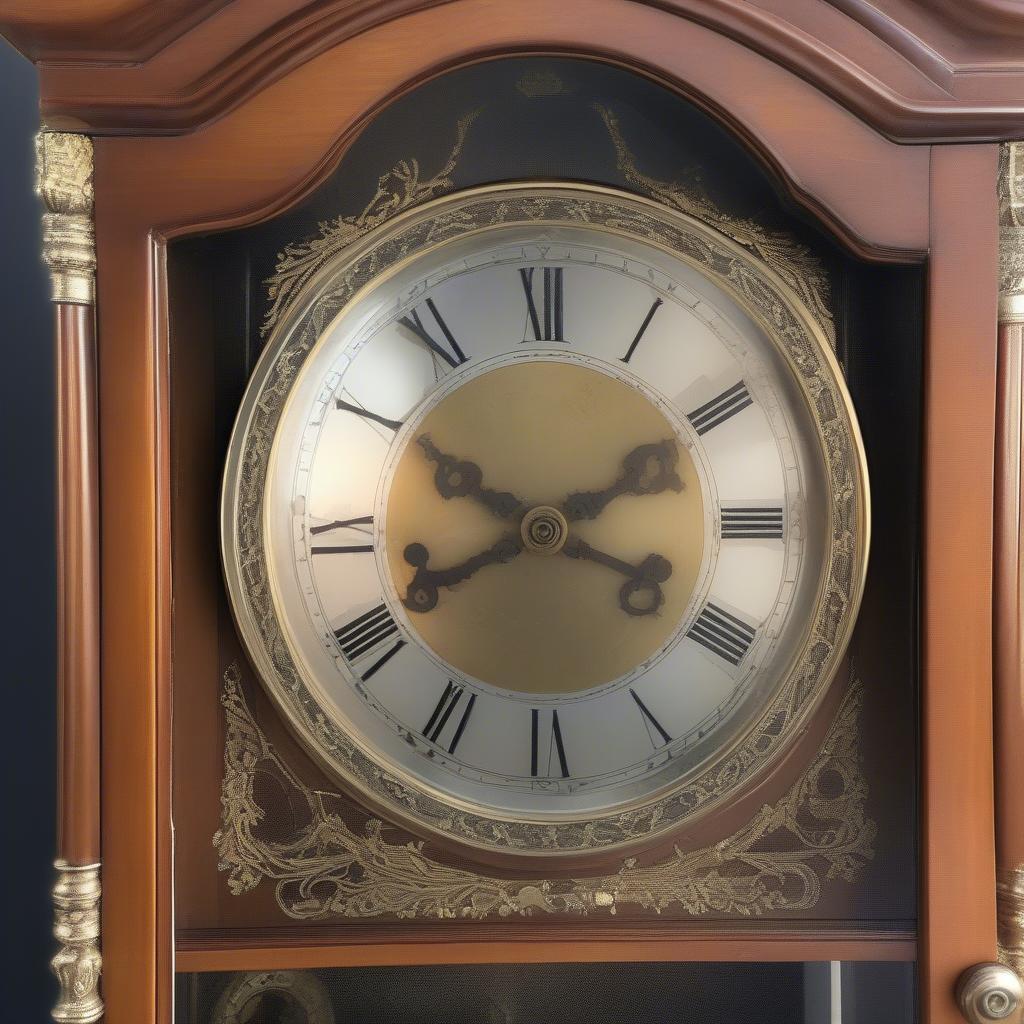 Restored Vintage Grandfather Clock Curio Cabinet with Wicks Furniture