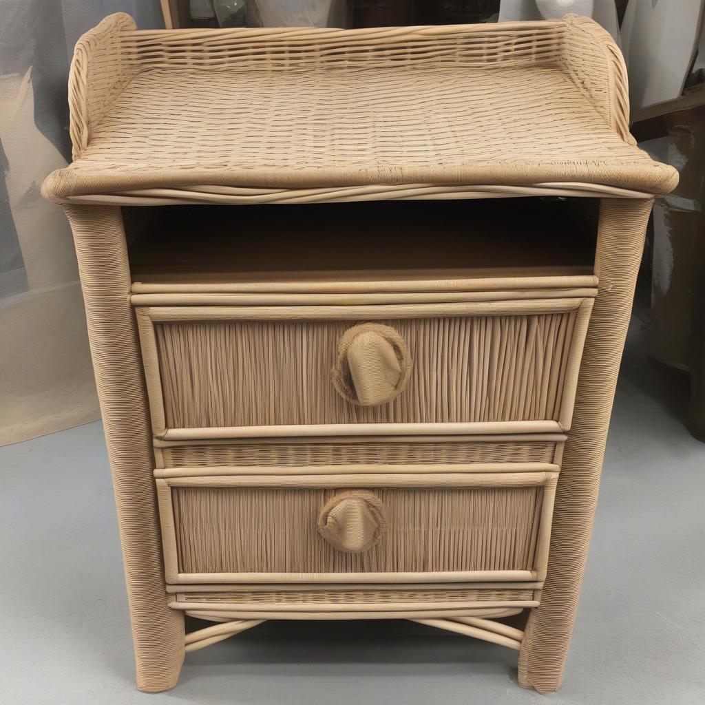 Restoring a Vintage Wicker Bedside Cabinet