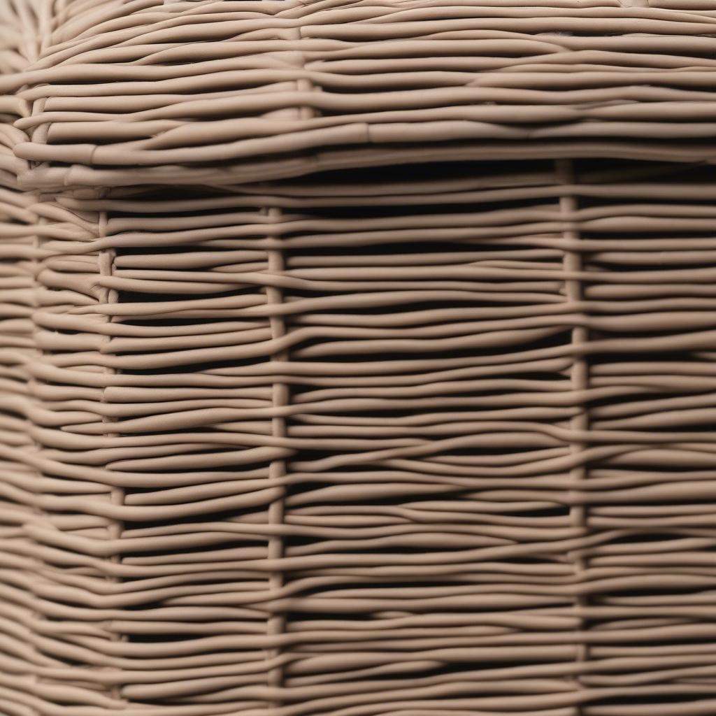 Close-up of Rio Wicker Set Cushions and Comfortable Seating