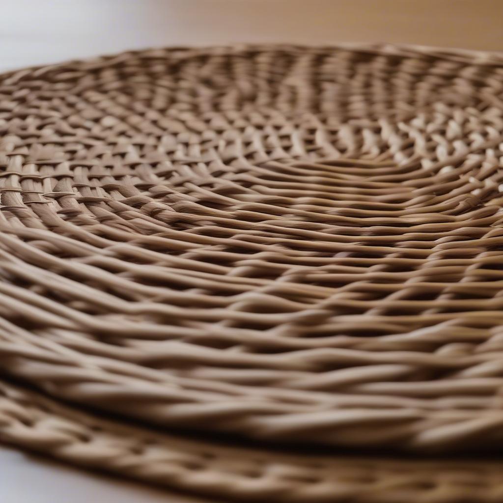 Durable Round Wicker Placemats