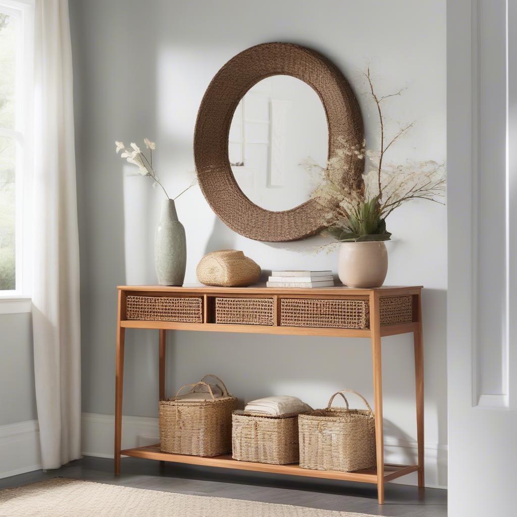 Safavieh Console Table in an Entryway Setting