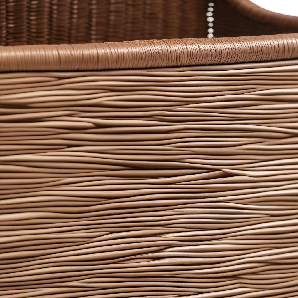 Close-Up Detail of the Safavieh Freddy Wicker Bench