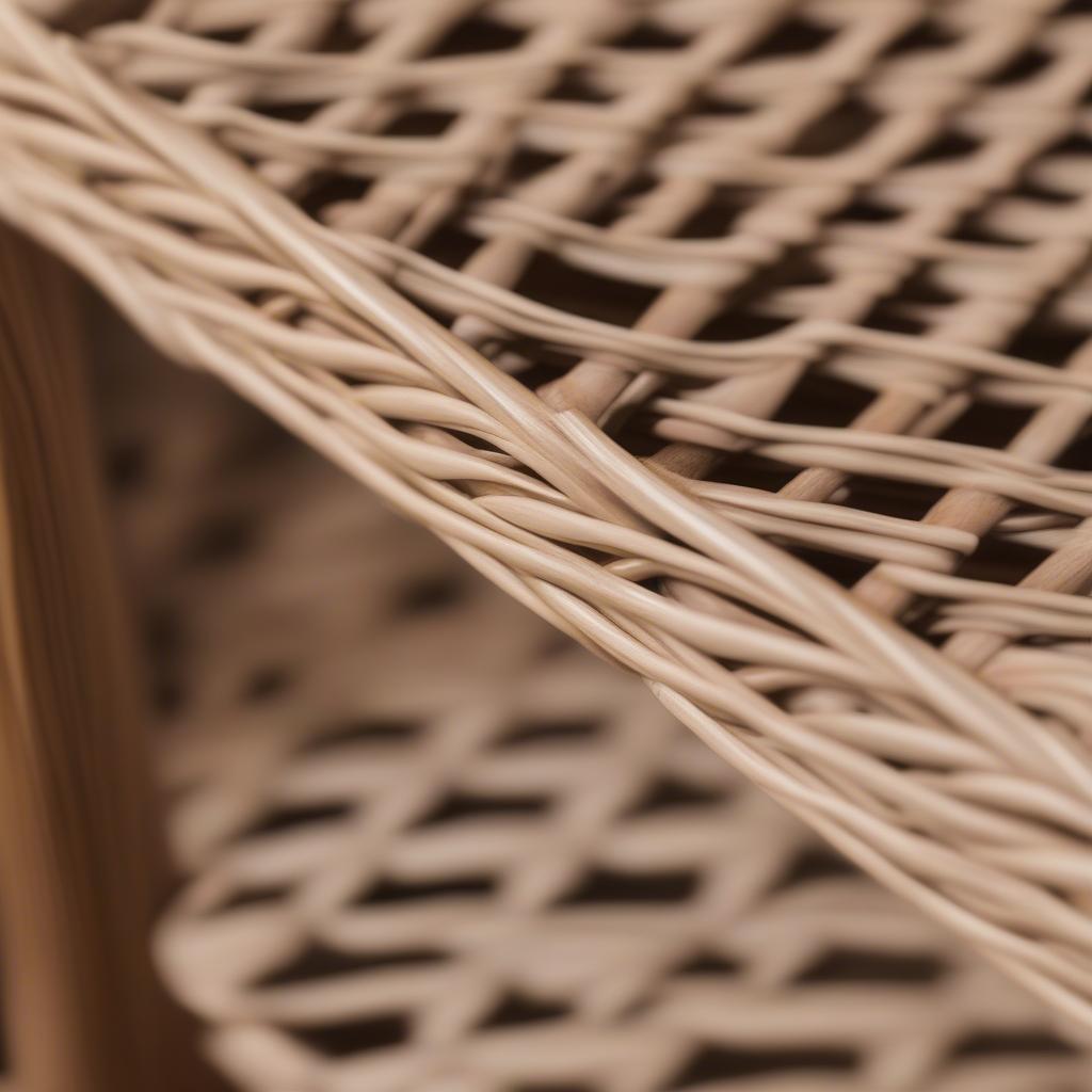 Close-up Detail of Safavieh Lonan Wicker Bench Weave