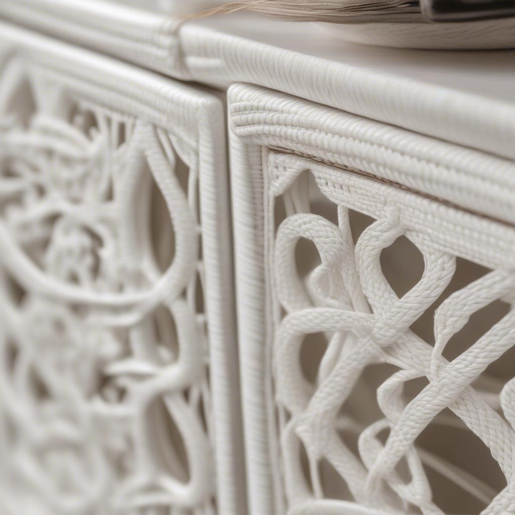 Siam Karat Wicker Cabinet Detail