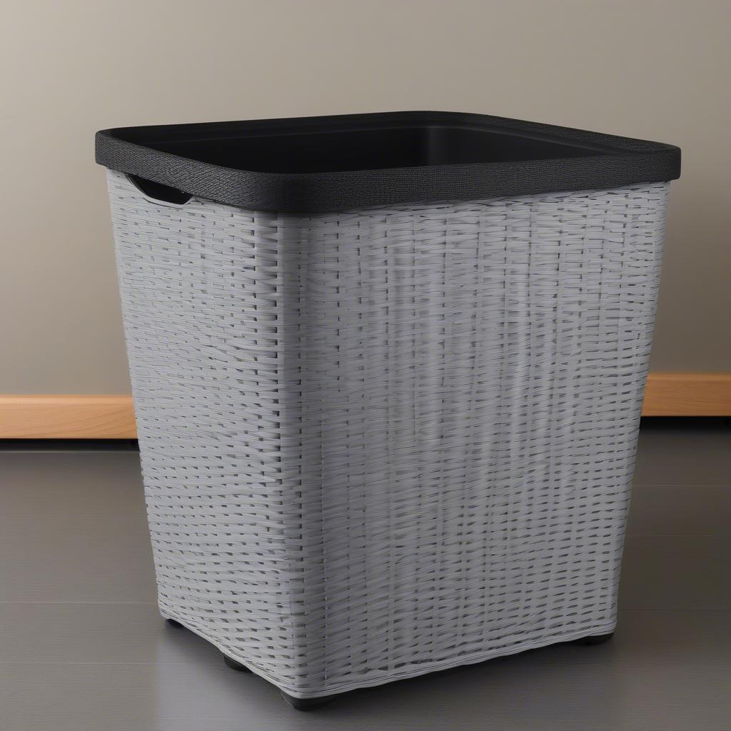 Simplify Large Resin Wicker Storage Bin Black Durability Test