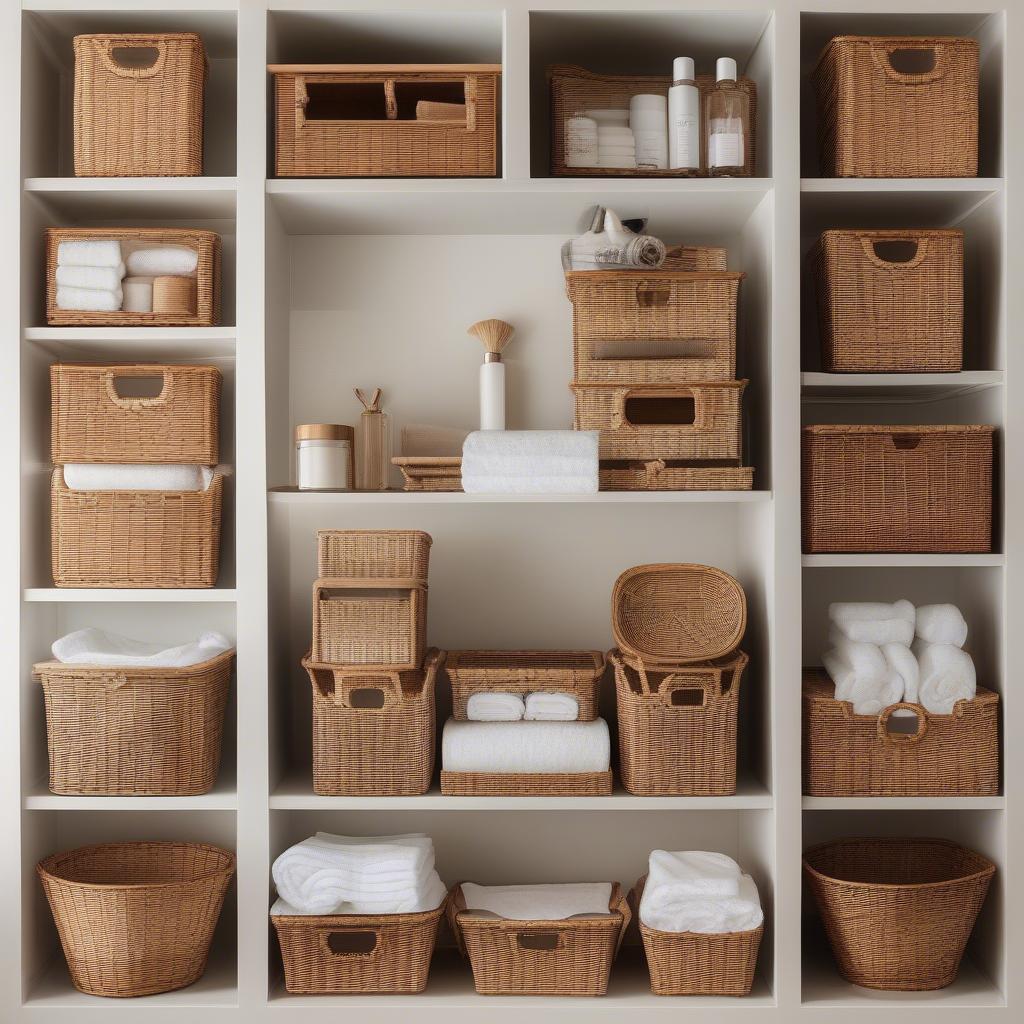 Small Wicker Bathroom Storage Ideas