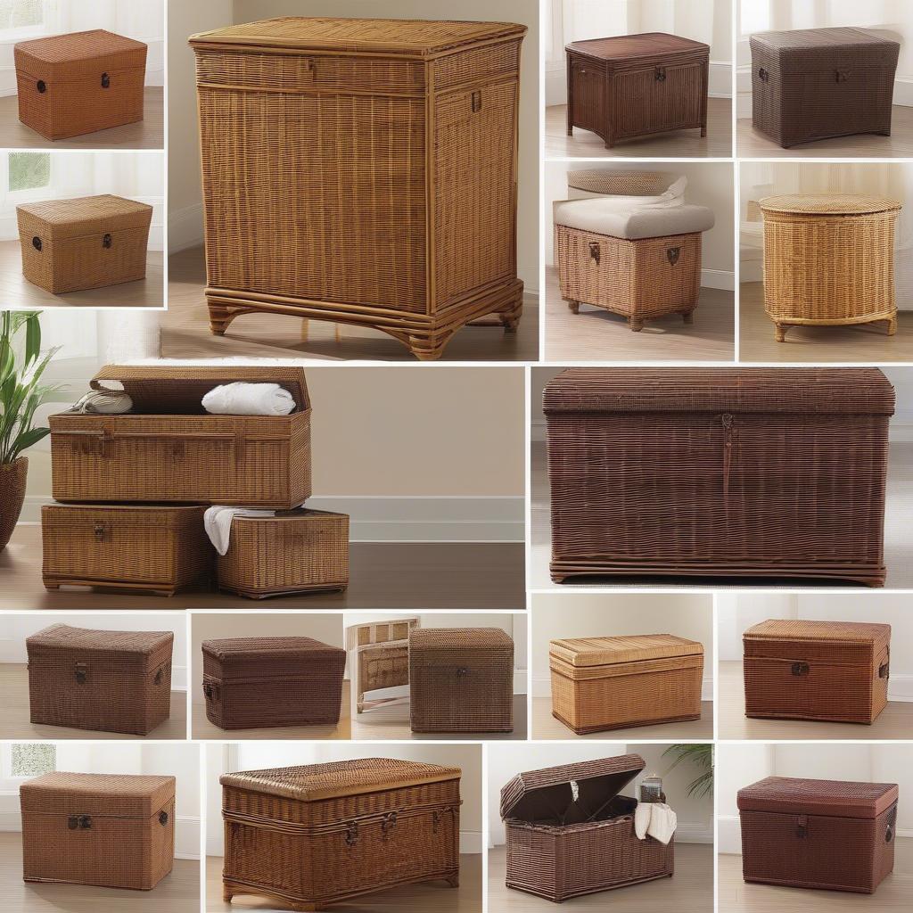 Different Styles of Spice Island Wicker Trunks