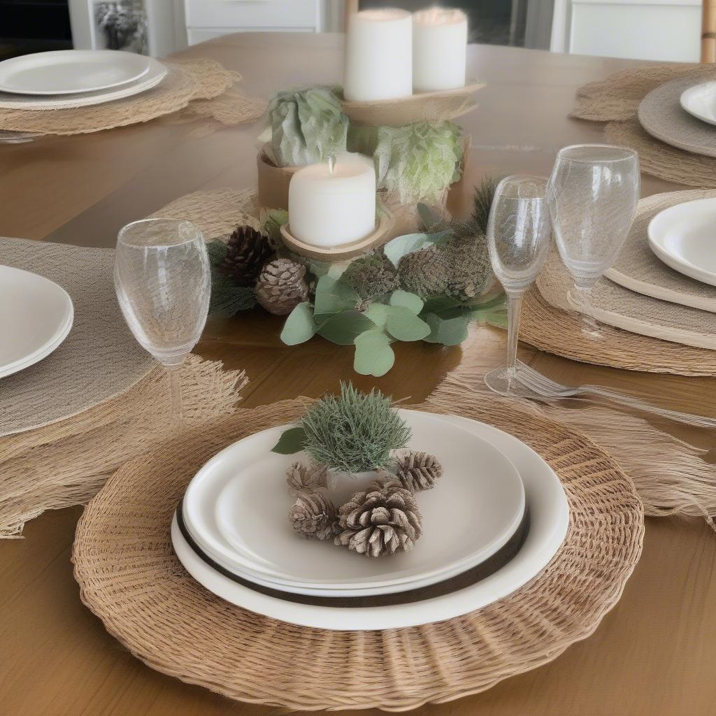 Styling Dollar Tree Wicker Placemats