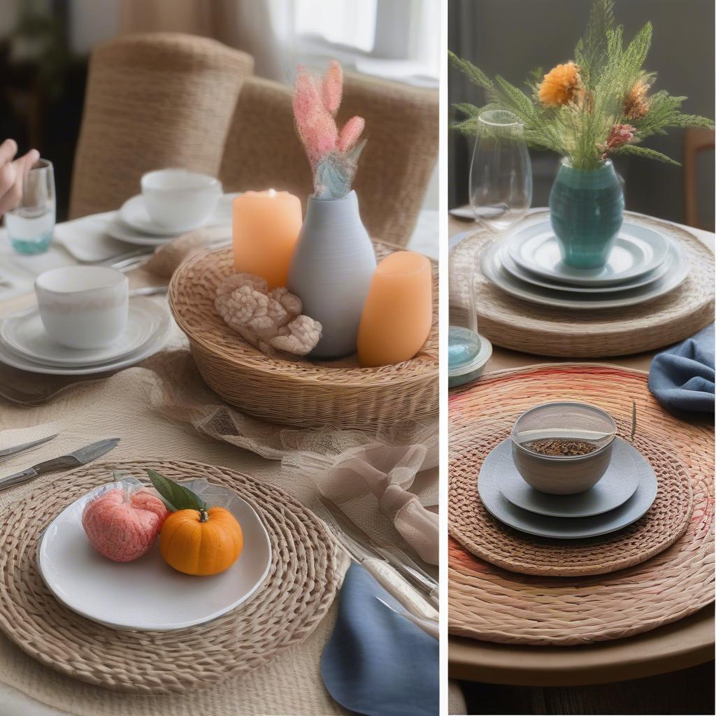 Styling Round Wicker Placemats for Different Occasions