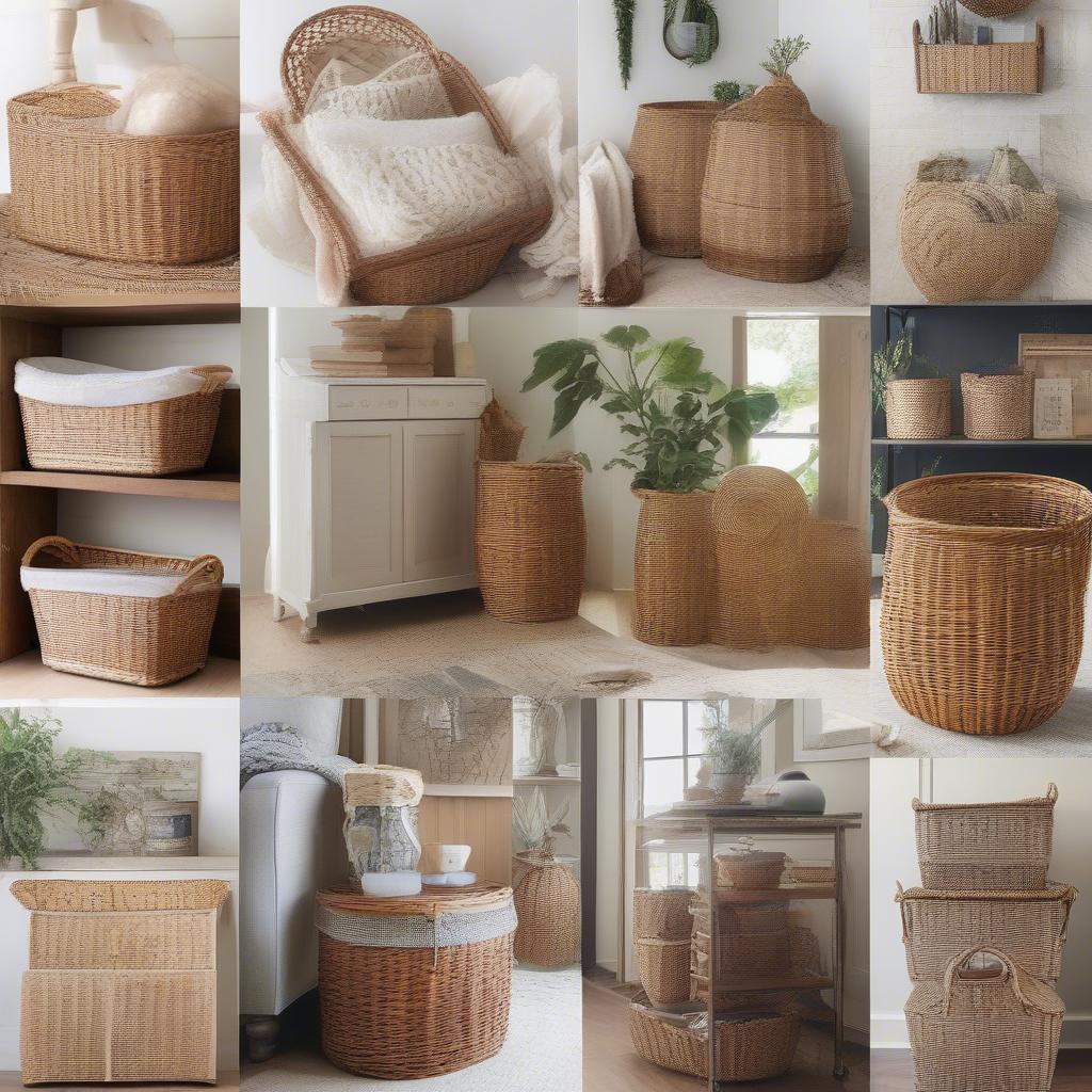 Styling Ideas for Vintage Wicker Baskets in Different Rooms