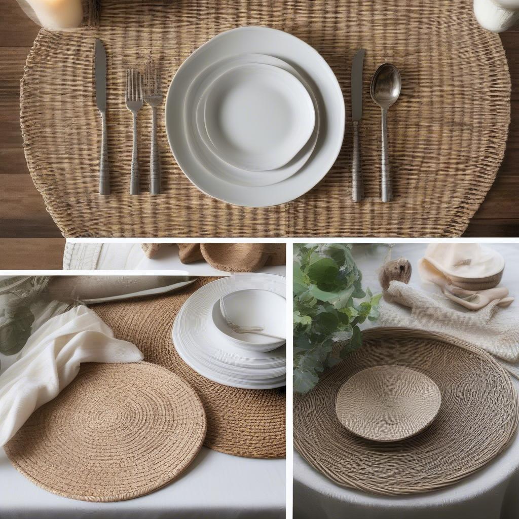 Styling Wicker Round Placemats