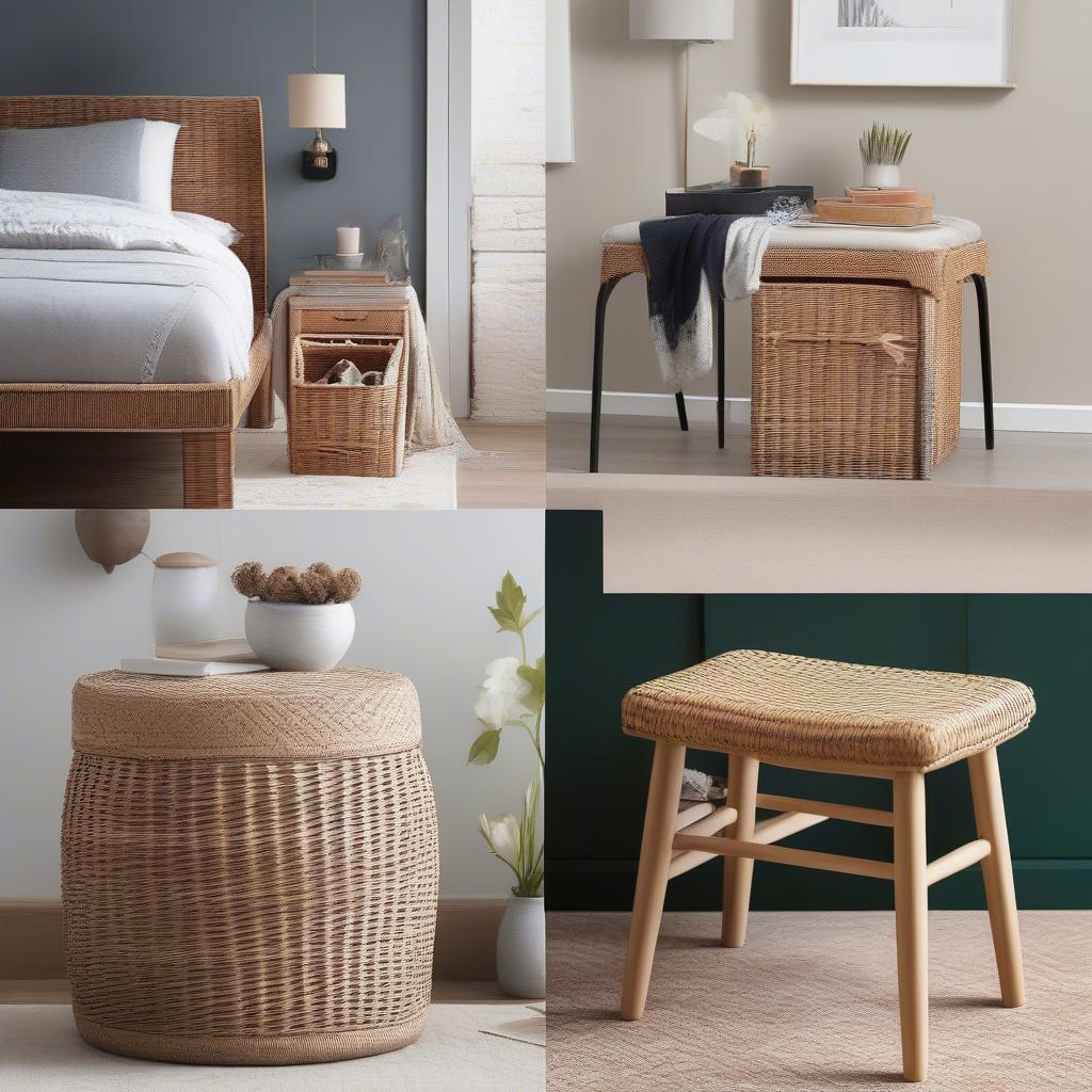 Styling Ideas for Wicker Storage Stools