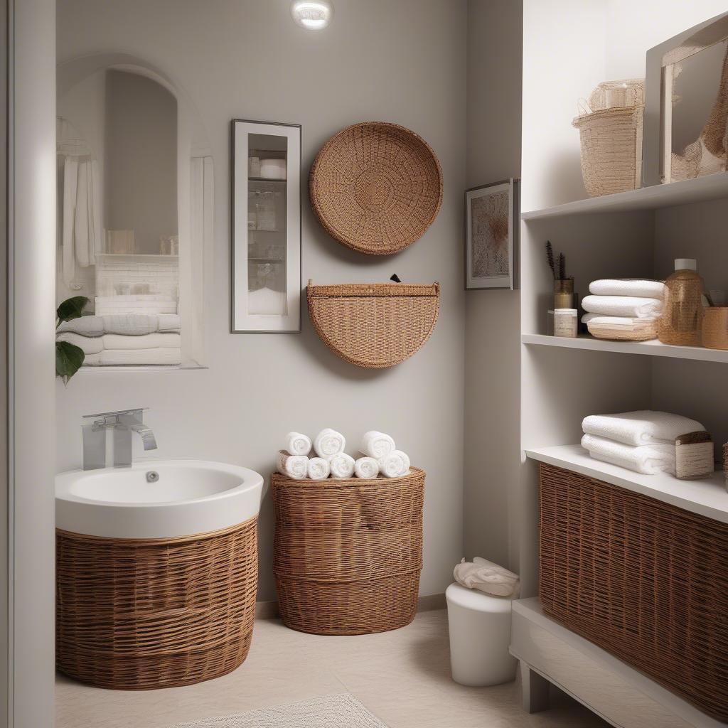 Stylish Wicker Bathroom Storage Solutions