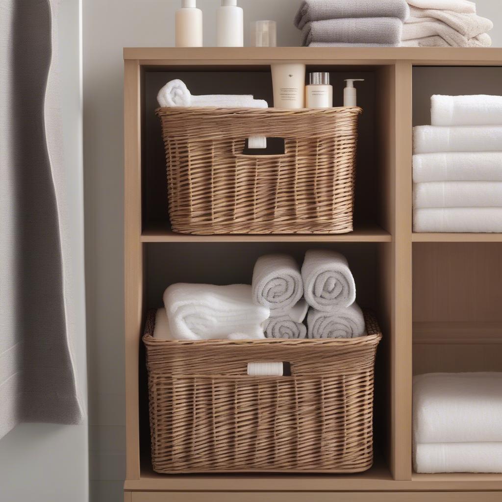 Stylish Wicker Storage Solutions for Bathroom