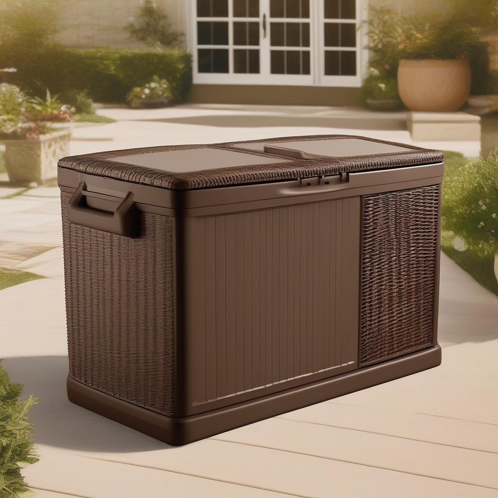 Suncast 77-Quart Wicker Cooler Overview