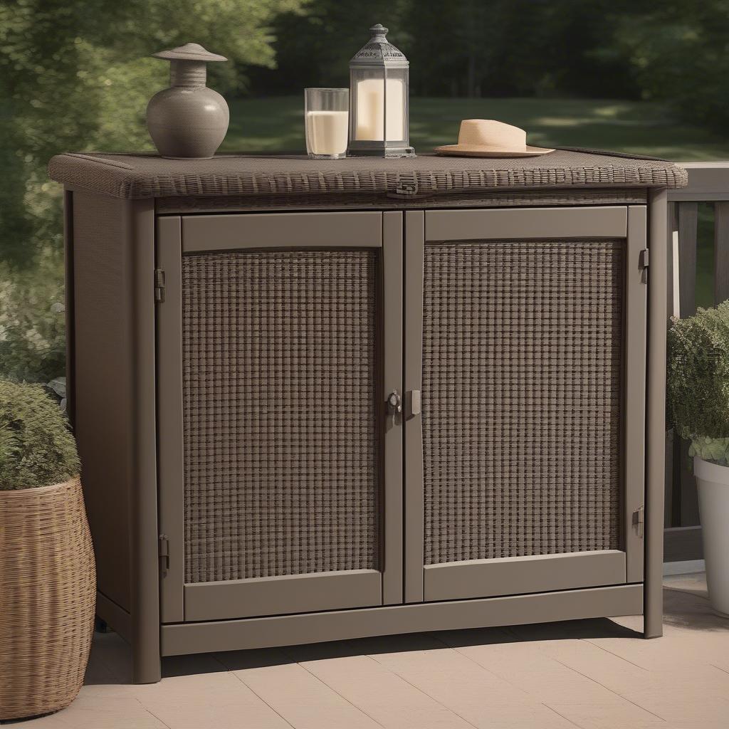 Suncast 97 Gal Outdoor Wicker Cabinet Durability Test