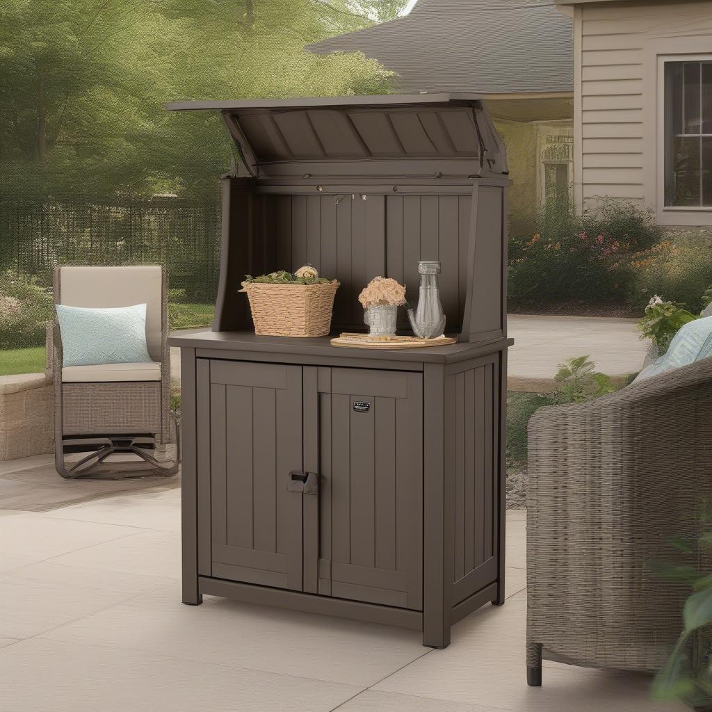 Suncast Cabinet in a Patio Setting