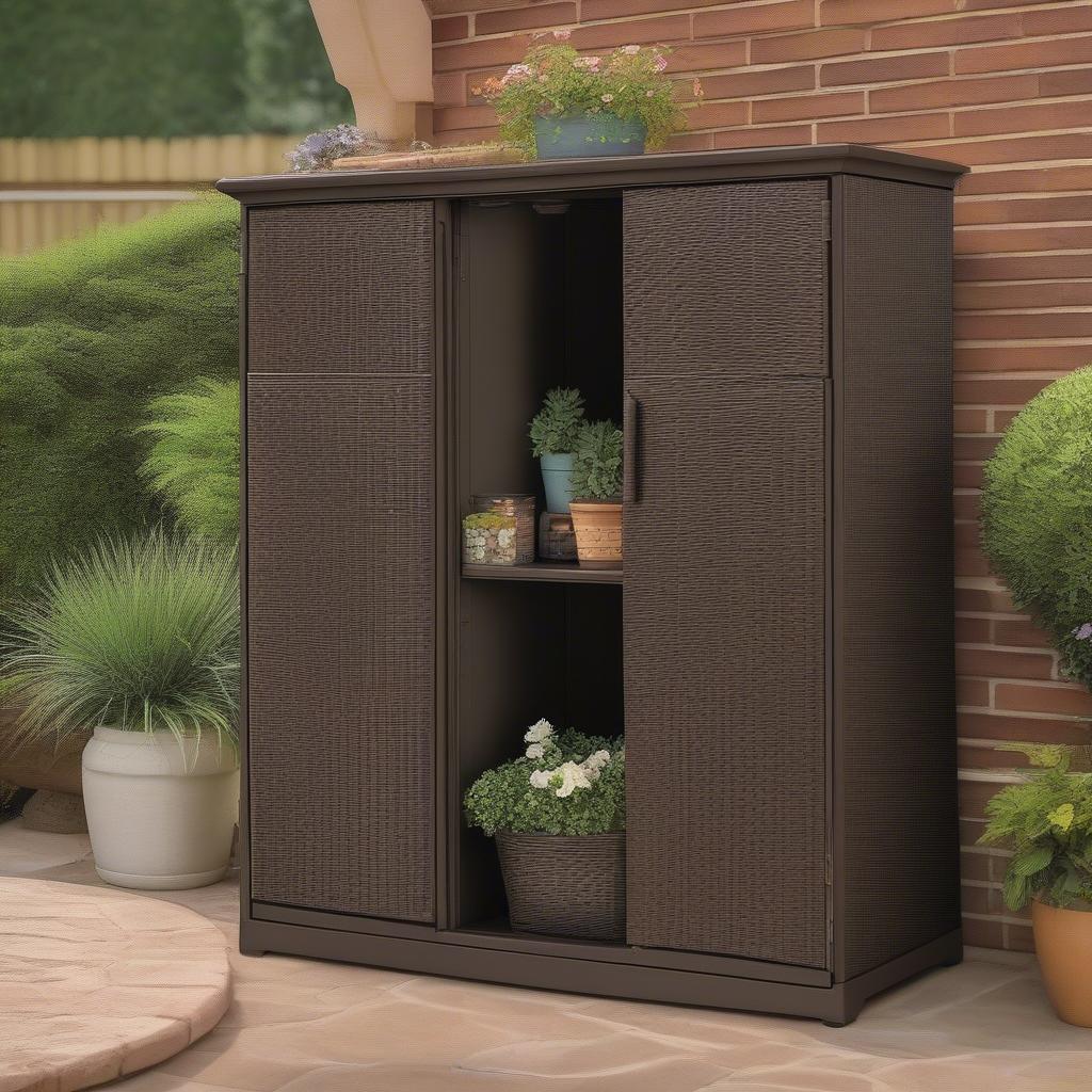 Suncast Cabinet in an Outdoor Setting