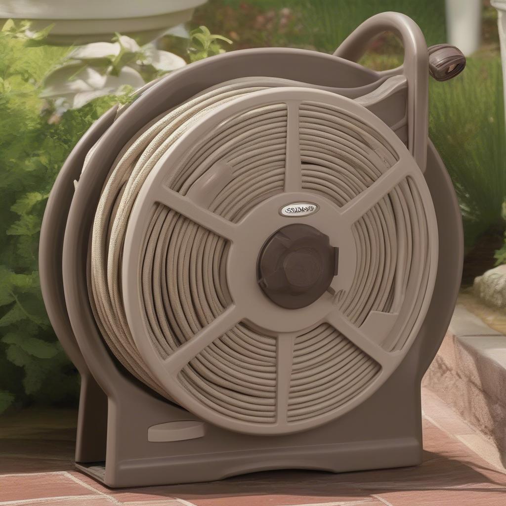 Suncast Elite Hideaway Hose Reel Wicker Design