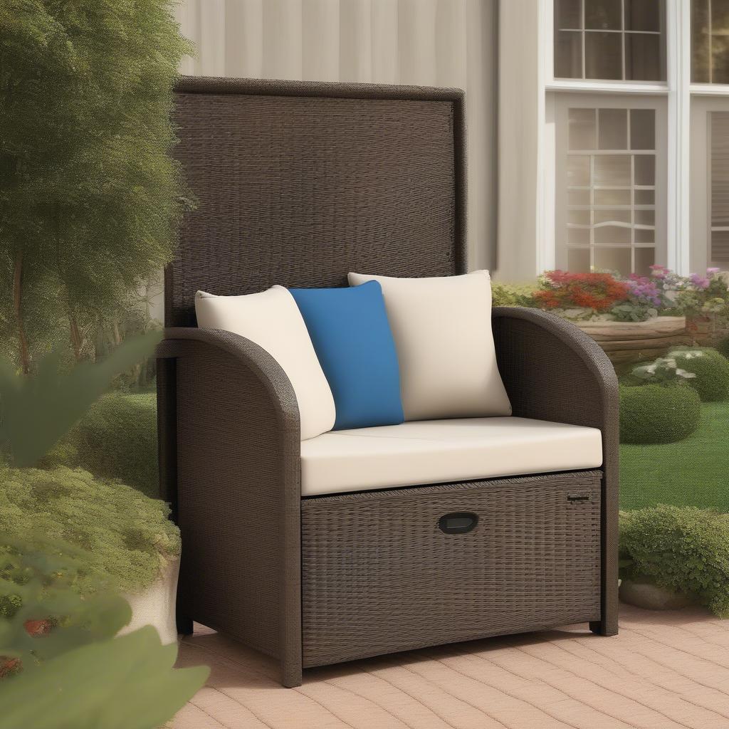 Suncast SSW1200 Resin Wicker Storage Seat Overview