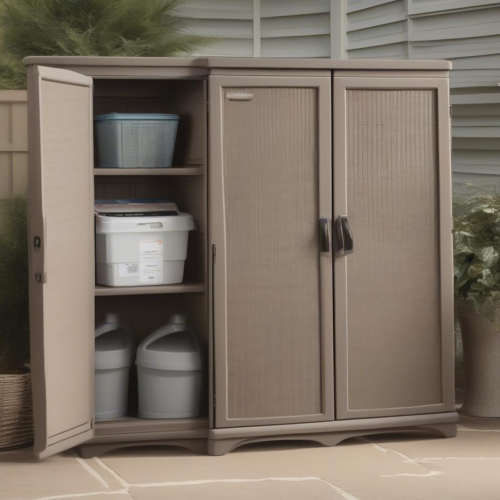 Comparing Sizes of Suncast Wicker Outdoor Cabinets