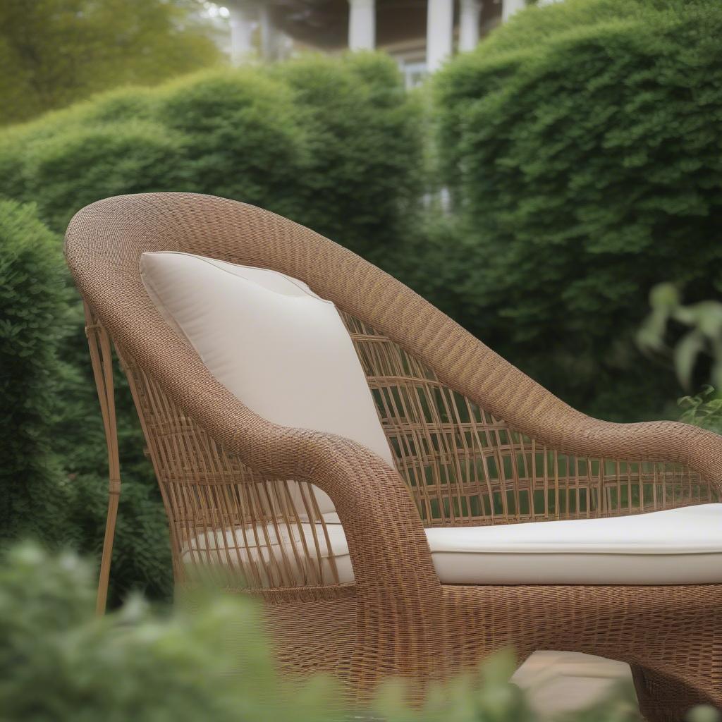 Synthetic wicker garden furniture