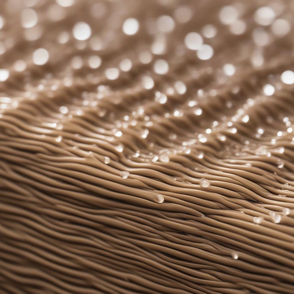 Synthetic Wicker Storage Bench in Rain