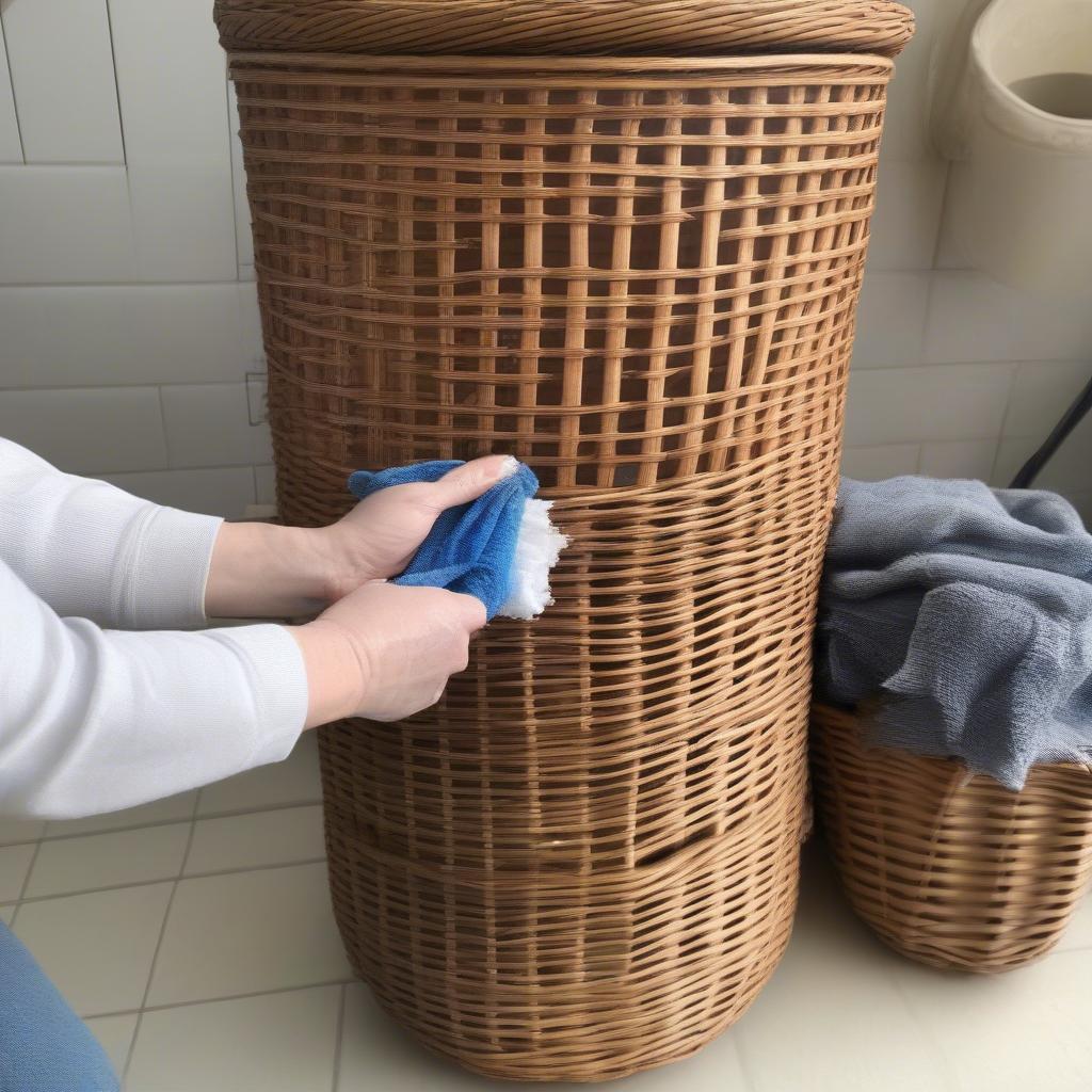 Tesco Wicker Storage Tower Cleaning