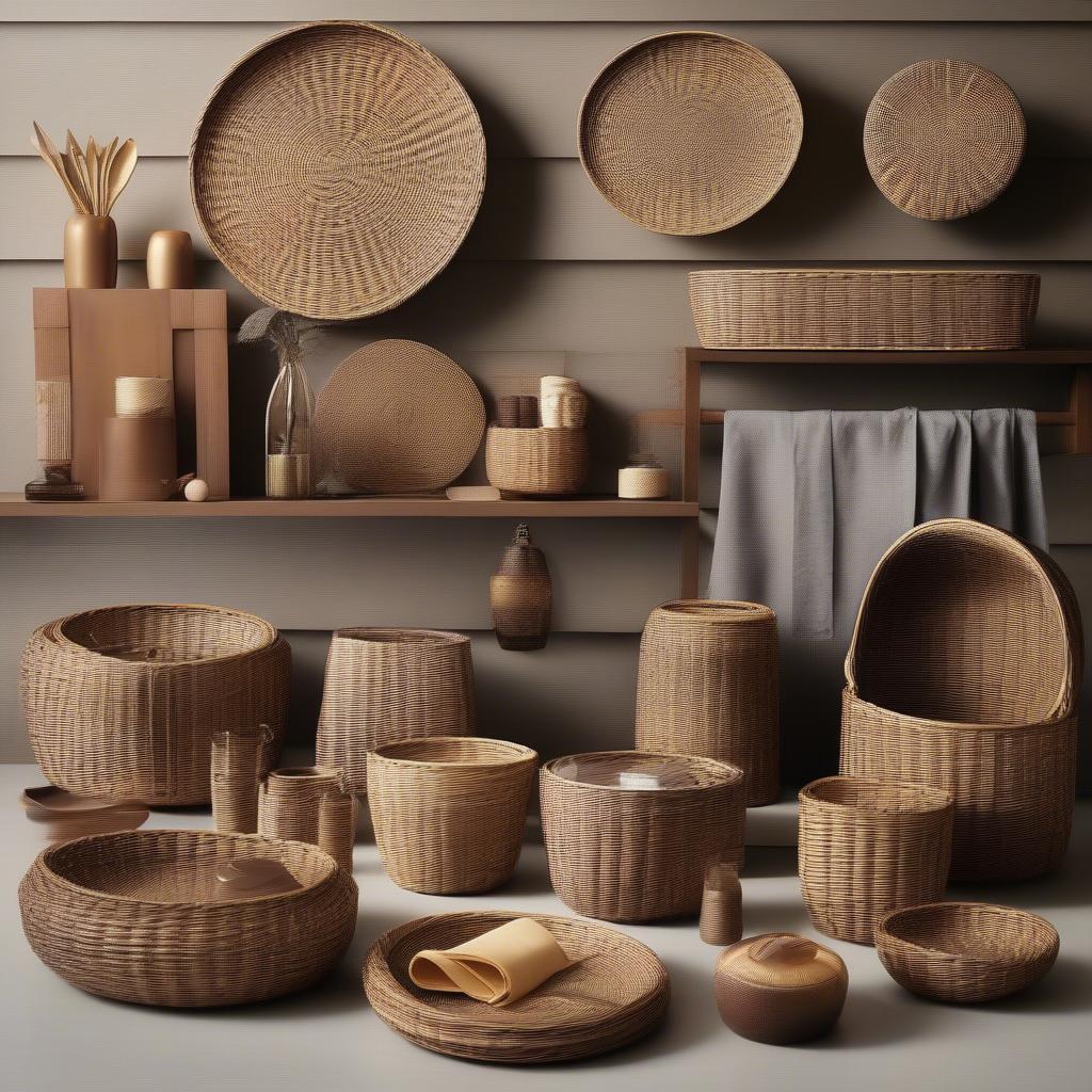 Variety of TJM wicker products showcasing their range and craftsmanship