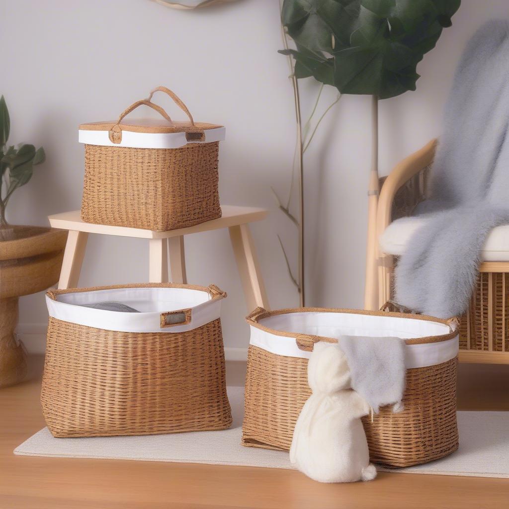 Trademark Innovations wicker foldable basket for versatile storage